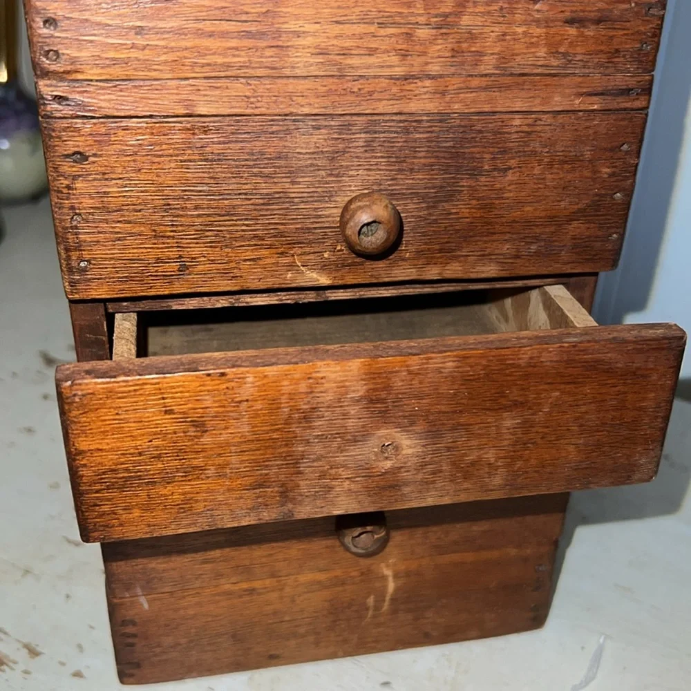 Antique Wooden Wall-Mounted Spice Rack